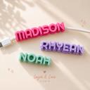  Personalized Charger Clip Bundle | Custom Cable Name Tag | Keep Chargers Organized for the Whole Family