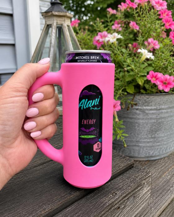 Slim Can Holder with Handle | 3D Printed Skinny Can Koozie | Fits Standard 12 oz Slim Cans