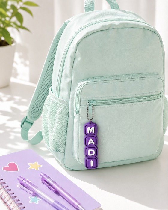 Personalized Name Clicker Fidget Keychain | Custom Backpack Bag Tag | Sensory Fidget Toy | Kids School Backpack Accessory