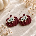  Choose 2 Floral Pumpkin Earrings | Fall Dangle Jewelry