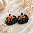  Choose 2 Floral Pumpkin Earrings | Fall Dangle Jewelry