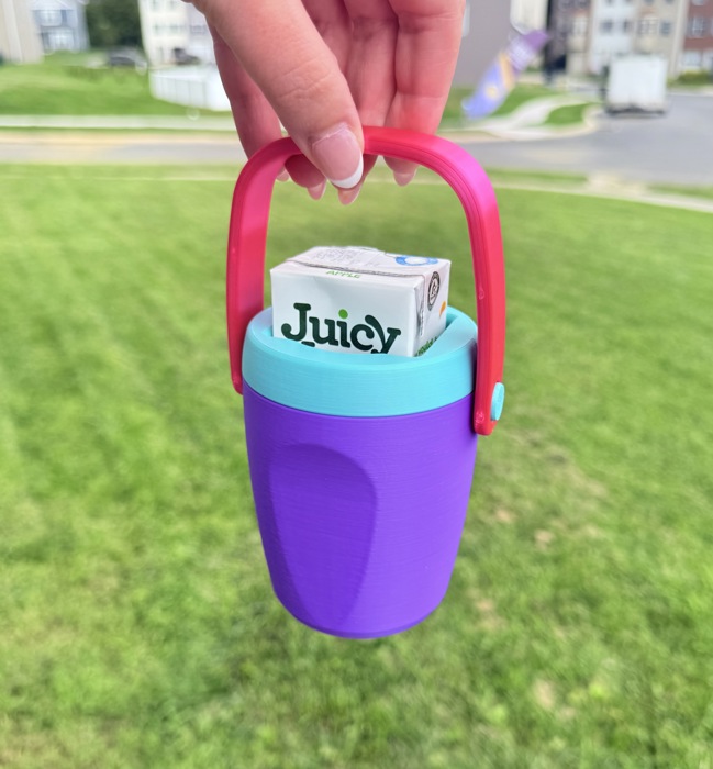 Reusable Juice Box Holder for Kids – Toddler Drink Box Handle, No-Squeeze Juice Box Cup Holder, Kids Snack & Travel Accessory