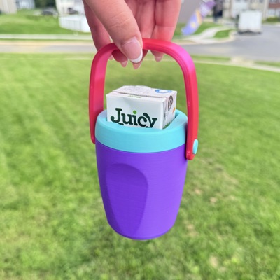 Reusable Juice Box Holder for Kids – Toddler Drink Box Handle, No-Squeeze Juice Box Cup Holder, Kids Snack & Travel Accessory