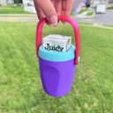  Reusable Juice Box Holder for Kids – Toddler Drink Box Handle, No-Squeeze Juice Box Cup Holder, Kids Snack & Travel Accessory