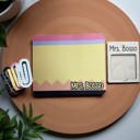  Personalized Teacher Gift Set – Custom Mouse Pad + Post-It Holder + Jumbo Paperclips | End of Year or Christmas Gift