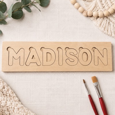 Personalized Wooden Name Puzzle | Kids Paint-Your-Own Gift