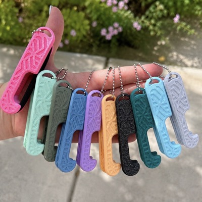 2 Pack Hair Tie Holder Keychains | 3D Printed Hair Tie Organizer | Backpack Accessory