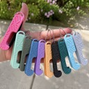  2 Pack Hair Tie Holder Keychains | 3D Printed Hair Tie Organizer | Backpack Accessory