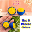 Mac & Cheese Fidget Clicker Bundle | 3D Printed Keychain | Funny Sensory Clicker