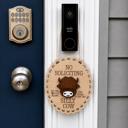  Funny No Soliciting Door Hanger | Highland Cow Door Sign | Front Door Decor | Wooden Porch Sign