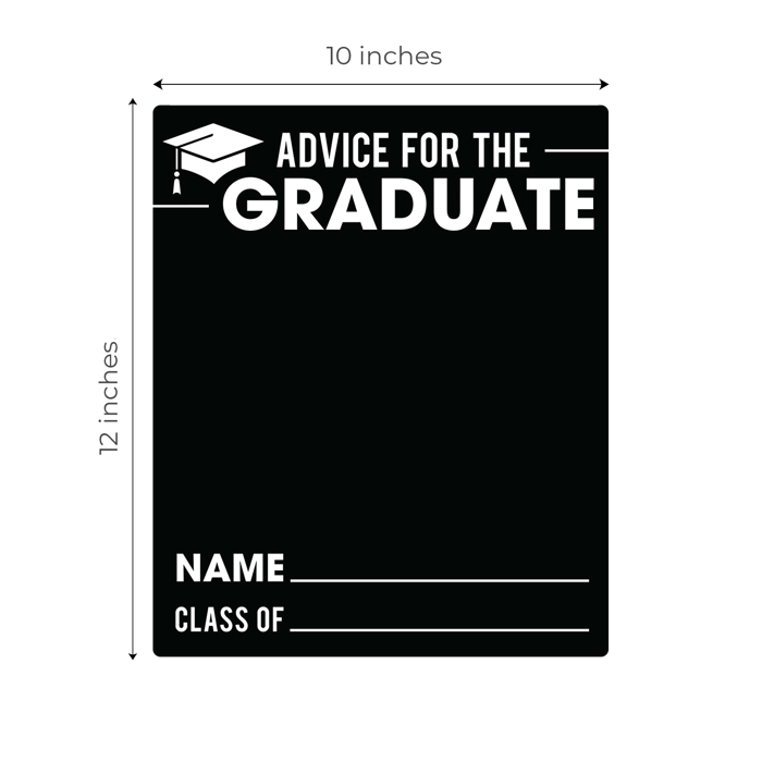 Advice for Grad Blackboard Style Photo Prop