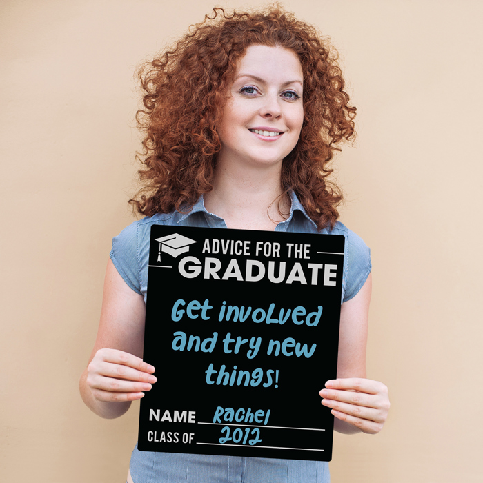 Advice for Grad Blackboard Style Photo Prop