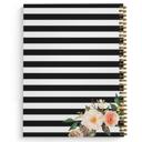  Softcover Classic Floral Notes 8.5" x 11" Spiral Notebook/Journal, 120 College Ruled Pages, Durable Gloss Laminated Cover, Gold Wire-o Spiral. Made in the USA