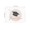  Blush Pink Graduation Thank You Cards / 100 Bulk Note Cards With White Envelopes / 5 1/2" x 4 1/4" High School College Grad Greetings / Made In The USA