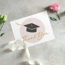  Blush Pink Graduation Thank You Cards / 100 Bulk Note Cards With White Envelopes / 5 1/2" x 4 1/4" High School College Grad Greetings / Made In The USA