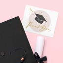  Blush Pink Graduation Thank You Cards / 100 Bulk Note Cards With White Envelopes / 5 1/2" x 4 1/4" High School College Grad Greetings / Made In The USA