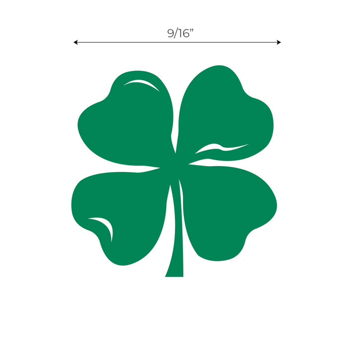 Four Leaf Clover Self Inking Stamp / 2000 Plus Green Ink Rubber Stamp
