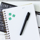  Four Leaf Clover Self Inking Stamp / 2000 Plus Green Ink Rubber Stamp