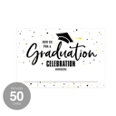 Graduation Fill In Invitation Postcards / 50 Blank Invite Mailing Postcards / 6" x 4" High School College Graduation Note Cards / Made In USA