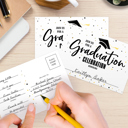  Graduation Fill In Invitation Postcards / 50 Blank Invite Mailing Postcards / 6" x 4" High School College Graduation Note Cards / Made In USA