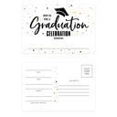  Graduation Fill In Invitation Postcards / 50 Blank Invite Mailing Postcards / 6" x 4" High School College Graduation Note Cards / Made In USA