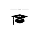  Graduation Cap Stamp / 2000 Plus Self Inking Party Invitation Stamper / Black Imprint High School College Grad Stamp