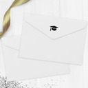  Graduation Cap Stamp / 2000 Plus Self Inking Party Invitation Stamper / Black Imprint High School College Grad Stamp