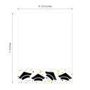  Graduation Confetti Letterhead / 50 Sheets 8.5" x 11" Grad Party Invitation Paper