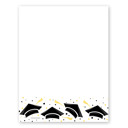  Graduation Confetti Letterhead / 50 Sheets 8.5" x 11" Grad Party Invitation Paper