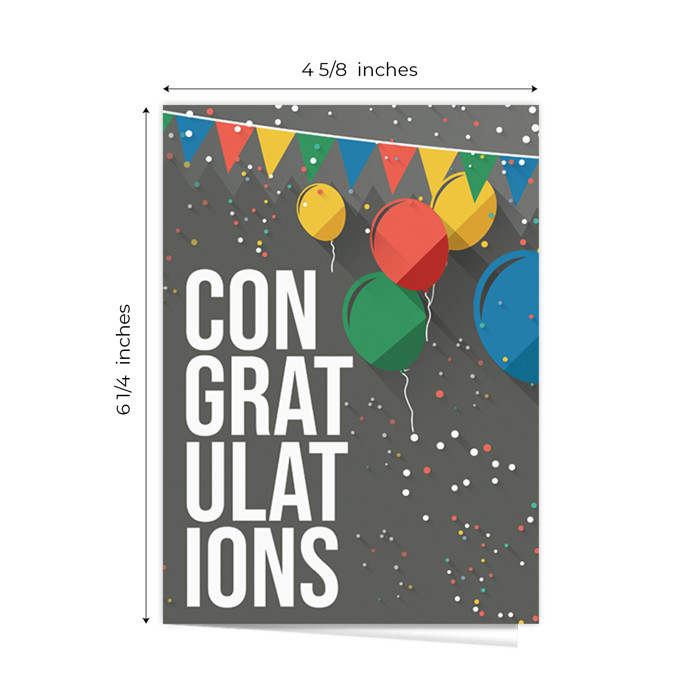 Colorful Graduation Card Assortment / Set of 24 Cards With White Envelopes / Four Modern Designs