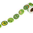  St. Patrick's Day Stickers / 6 Luck Of The Irish Designs / Roll of 250 Circle Labels / 1.5" Lucky Clover Classroom Stickers Stickers / Made In The USA 