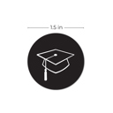  Graduation Stickers / 250 Graduate Labels / 1.5" Black and White High School College Class of 2026 Grad Cap Envelope Seals/Made in The USA