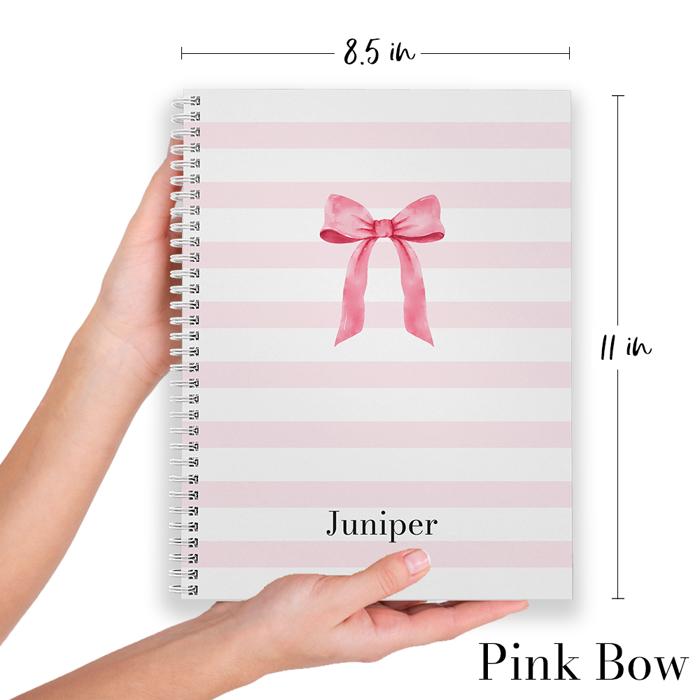 Cute Personalized Softcover Notebooks for Back to School / Made in USA /  8.5" x 11" / 120 Pages / 2025 Trendy Designs