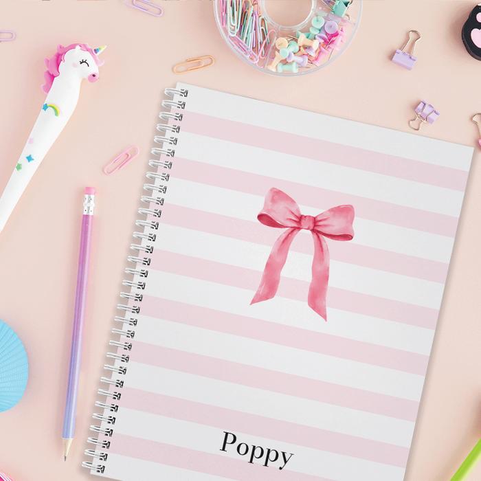 Cute Personalized Softcover Notebooks for Back to School / Made in USA /  8.5" x 11" / 120 Pages / 2025 Trendy Designs