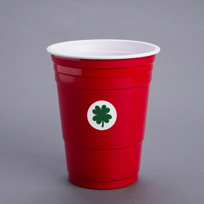Four Leaf Clover Stickers / St. Patrick's Day 1" Luck Sticker / 500 Lucky Shamrock Holiday Craft Labels / Made In The USA