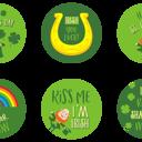  St. Patrick's Day Stickers / 6 Luck Of The Irish Designs / Roll of 250 Circle Labels / 1.5" Lucky Clover Classroom Stickers Stickers / Made In The USA 