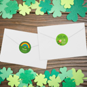  St. Patrick's Day Stickers / 6 Luck Of The Irish Designs / Roll of 250 Circle Labels / 1.5" Lucky Clover Classroom Stickers Stickers / Made In The USA 