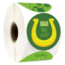  St. Patrick's Day Stickers / 6 Luck Of The Irish Designs / Roll of 250 Circle Labels / 1.5" Lucky Clover Classroom Stickers Stickers / Made In The USA 