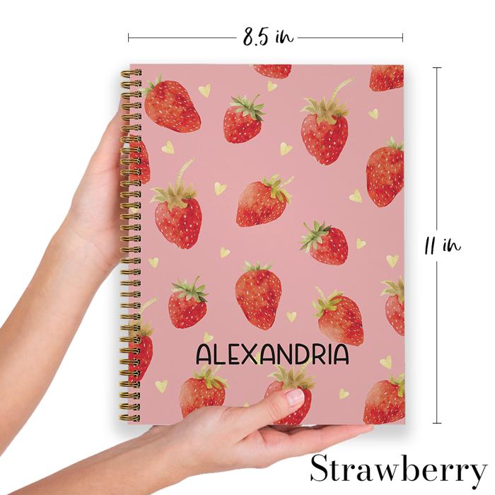 Cute Personalized Softcover Notebooks for Back to School / Made in USA /  8.5" x 11" / 120 Pages / 2025 Trendy Designs