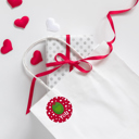  Valentine Food Pun Stickers / Roll of 500 1.5" Circle Labels / Adorable Illustrated Decals 