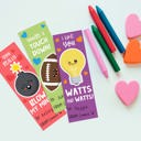  Kids Valentine Bookmark Assortment / 2" x 6" Paper Bookmarks / Bulk Set Of 24 Sweet Valentines Day Quotemarks / Made In USA