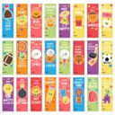  Kids Valentine Bookmark Assortment / 2" x 6" Paper Bookmarks / Bulk Set Of 24 Sweet Valentines Day Quotemarks / Made In USA