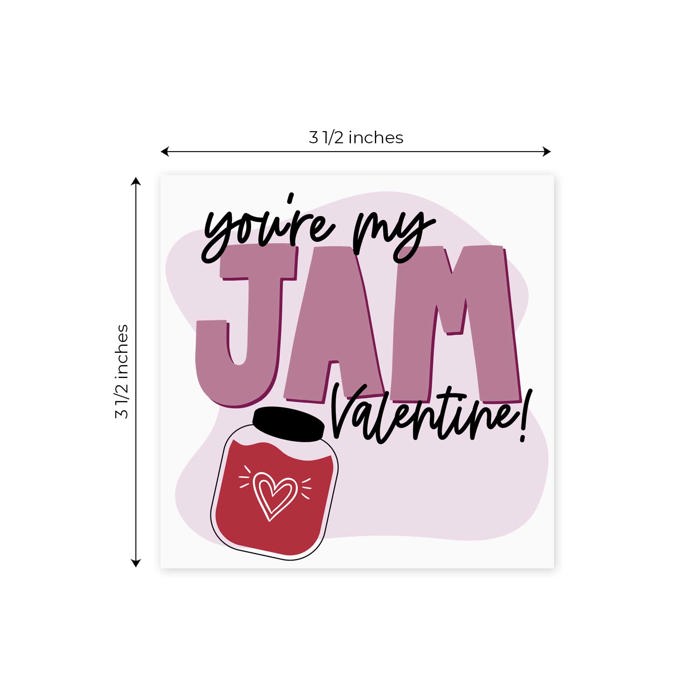 Mini Valentine's Day Cards / 3.5" x 3.5" Two Sided Love Day Classroom Cards / 60 Cute Funny To From Happy Valentine's Day Cards / Made In The USA