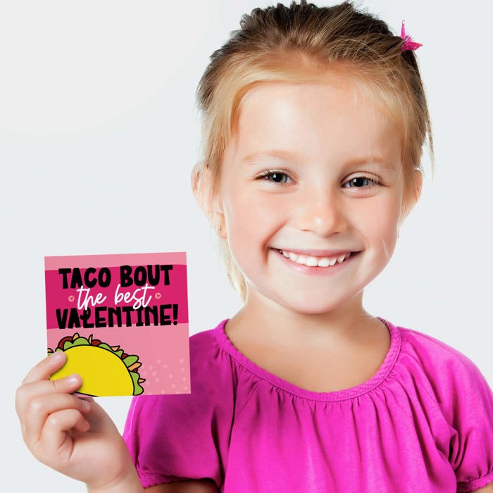 Mini Valentine's Day Cards / 3.5" x 3.5" Two Sided Love Day Classroom Cards / 60 Cute Funny To From Happy Valentine's Day Cards / Made In The USA