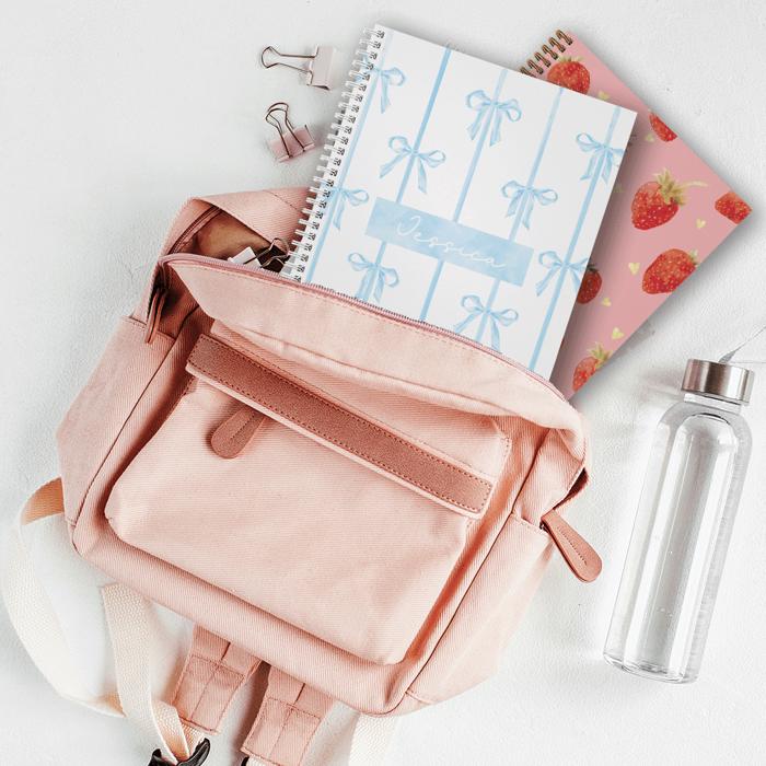 Cute Personalized Softcover Notebooks for Back to School / Made in USA /  8.5" x 11" / 120 Pages / 2025 Trendy Designs