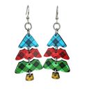  Red Plaid Christmas Tree Earrings