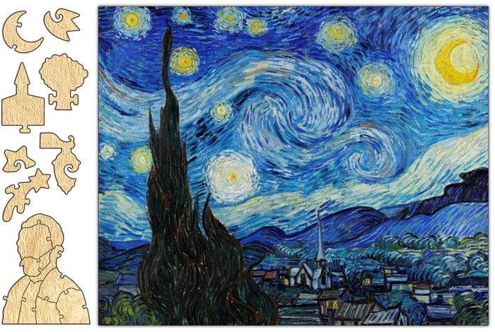 Van Gogh Whimiscal Wood Puzzle 126PCS