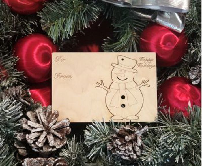 Color me Snowman Holiday Card with Pop Out Ornament