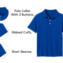 Royal Blue 12 Galaxy by Harvic Boys School Uniform Polo (Little Boys & Big Boys)