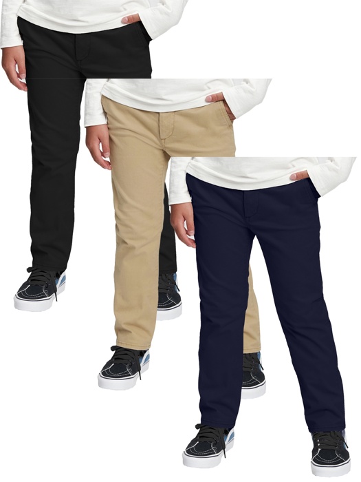 Boy's Stretch Slim Fit School Uniform Chino Pants